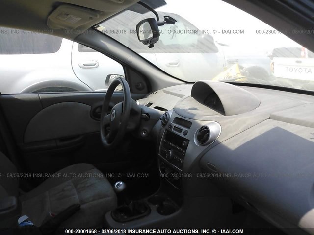 1G8AZ55F27Z195197 - 2007 SATURN ION LEVEL 2 GRAY photo 5