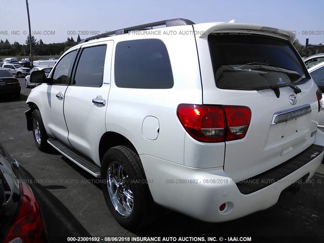 5TDDY5G16CS059660 - 2012 TOYOTA SEQUOIA PLATINUM WHITE photo 3