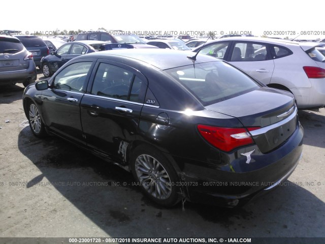 1C3BC2FGXBN516103 - 2011 CHRYSLER 200 LIMITED BLACK photo 3