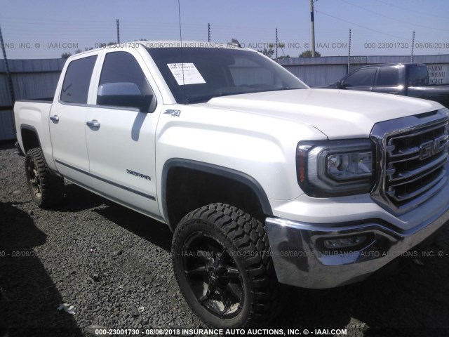 3GTU2NEC6GG345745 - 2016 GMC SIERRA K1500 SLT WHITE photo 1