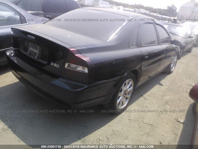 YV1TS92D521256542 - 2002 VOLVO S80 BLACK photo 4