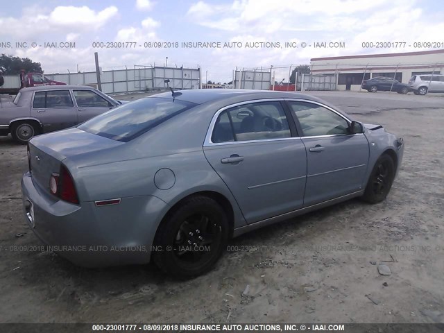 1G1ZH57BX8F176155 - 2008 CHEVROLET MALIBU 1LT BLUE photo 4