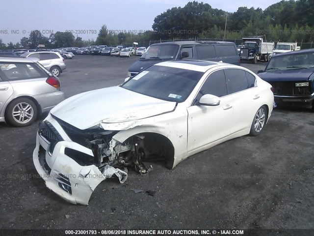 JN1BV7AR3FM412160 - 2015 INFINITI Q50 PREMIUM/SPORT WHITE photo 2