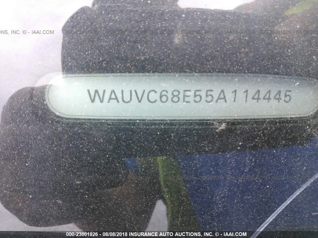 WAUVC68E55A114445 - 2005 AUDI A4 1.8T AVANT QUATTRO/SPCL SILVER photo 9