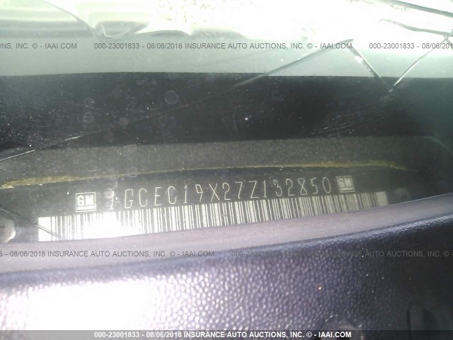 1GCEC19X27Z132850 - 2007 CHEVROLET SILVERADO C1500 CLASSIC BLUE photo 9