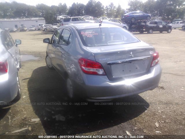 ML32F3FJ8HHF15503 - 2017 MITSUBISHI MIRAGE G4 ES ვერცხლისფერი ფოტო 3