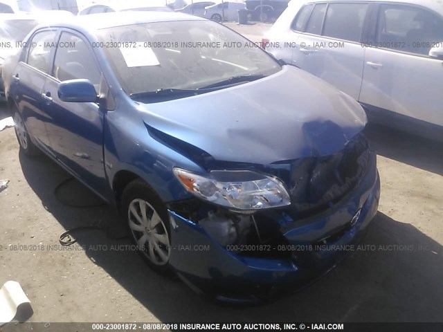 JTDBL40E899083754 - 2009 TOYOTA COROLLA LE/XLE BLUE photo 1