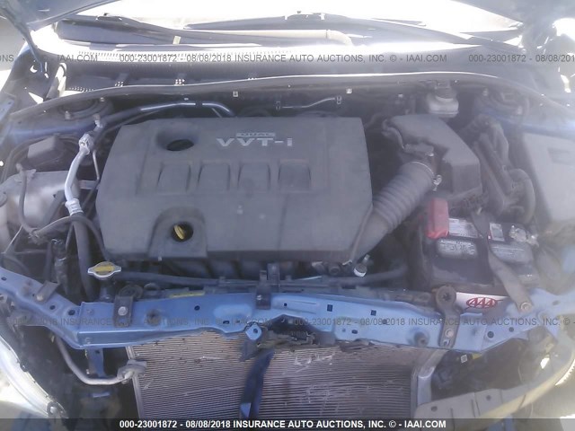 JTDBL40E899083754 - 2009 TOYOTA COROLLA LE/XLE BLUE photo 10