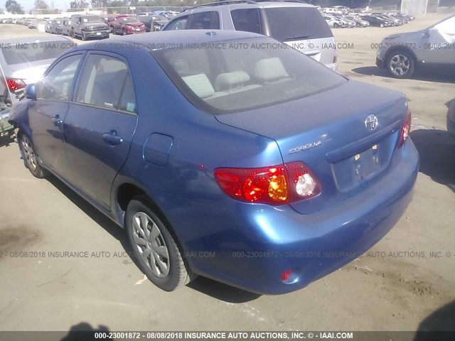 JTDBL40E899083754 - 2009 TOYOTA COROLLA LE/XLE BLUE photo 3