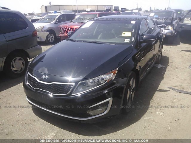 KNAGM4AD7D5041517 - 2013 KIA OPTIMA HYBRID BLACK photo 2