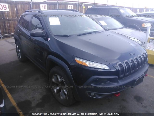 1C4PJMBS1FW668428 - 2015 JEEP CHEROKEE TRAILHAWK BLACK photo 1