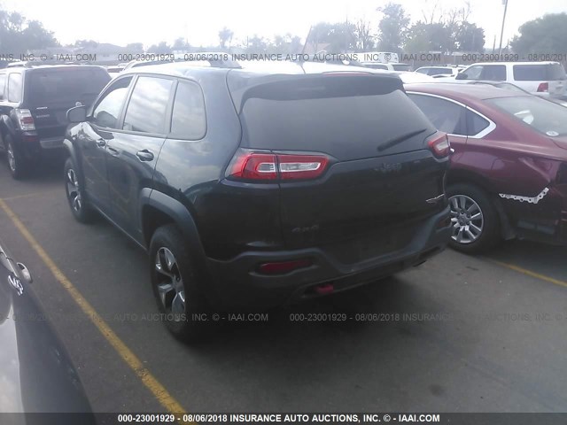 1C4PJMBS1FW668428 - 2015 JEEP CHEROKEE TRAILHAWK BLACK photo 3