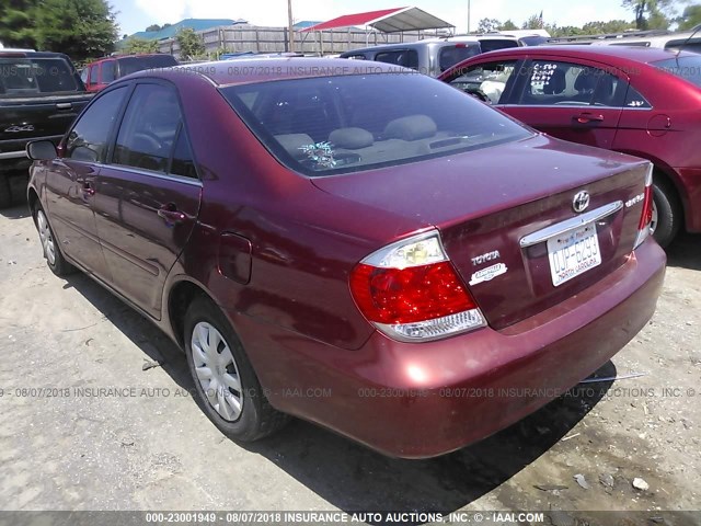 4T1BE30K75U045882 - 2005 TOYOTA CAMRY LE/XLE/SE Bordo foto 3