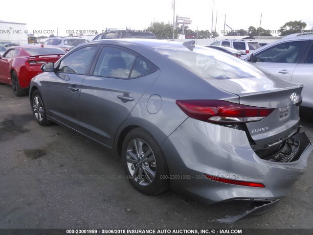 5NPD84LF0JH241403 - 2018 HYUNDAI ELANTRA SEL/VALUE/LIMITED GRAY photo 3