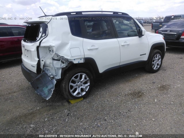 ZACCJBBT5FPB51741 - 2015 JEEP RENEGADE LATITUDE WHITE photo 4