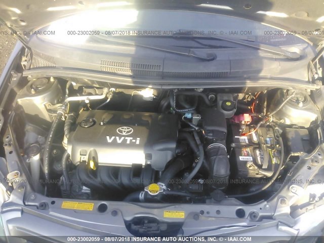 JTKKT624950129549 - 2005 TOYOTA SCION XA ნაცრისფერი ფოტო 10