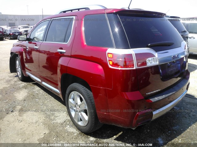 2GKALUEK8F6396468 - 2015 GMC TERRAIN DENALI RED photo 3