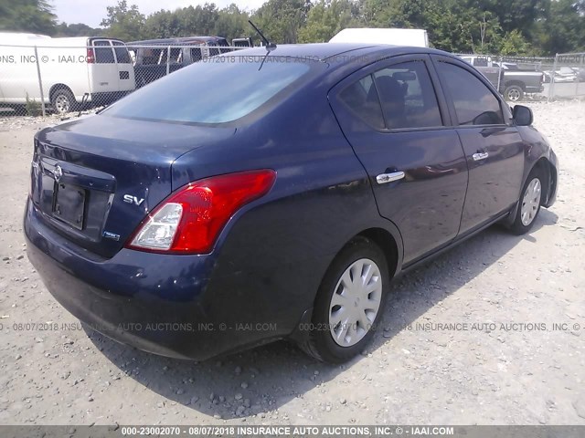 3N1CN7AP7CL848812 - 2012 NISSAN VERSA S/SV/SL Dark Blue photo 4