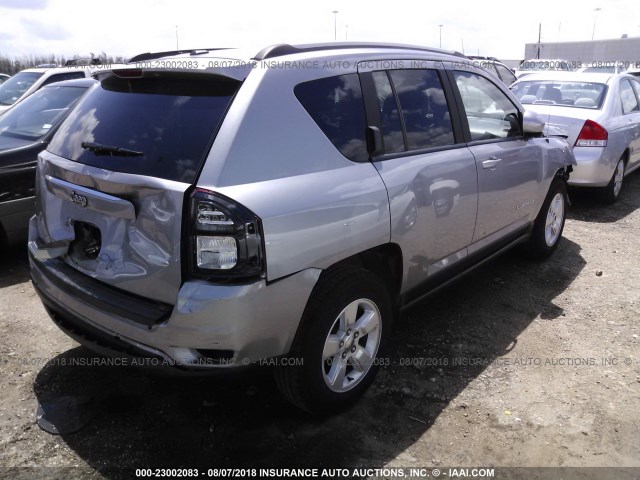 1C4NJCEA1GD619845 - 2016 JEEP COMPASS LATITUDE ვერცხლისფერი ფოტო 4