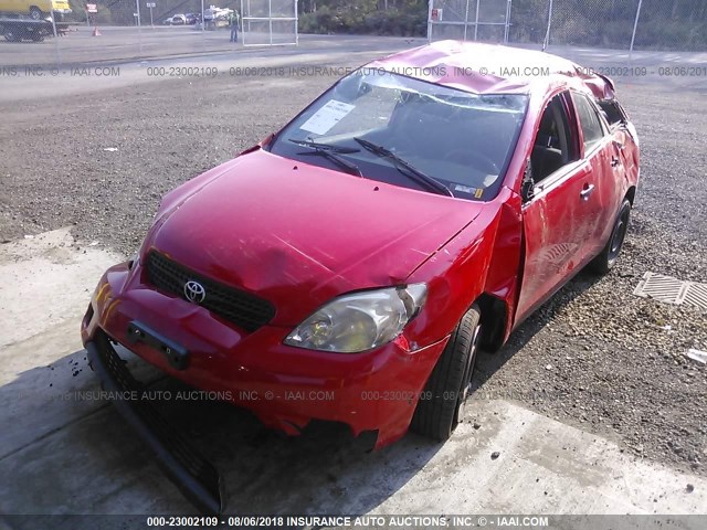 2T1KR32E58C700879 - 2008 TOYOTA COROLLA MATRIX XR RED photo 2