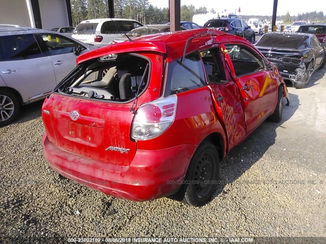 2T1KR32E58C700879 - 2008 TOYOTA COROLLA MATRIX XR RED photo 4