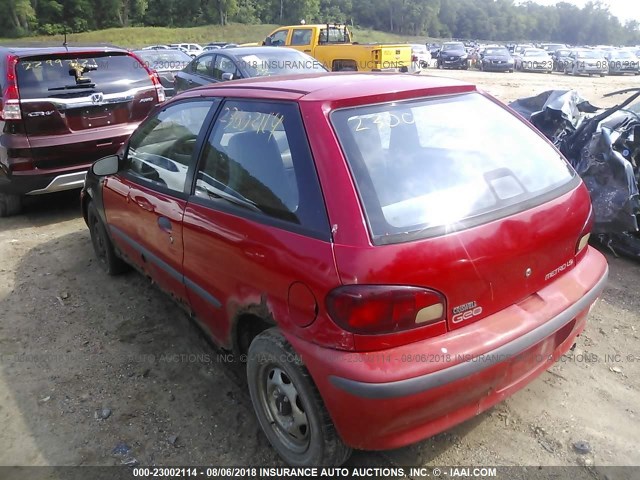 2C1MR2295T6788586 - 1996 GEO METRO LSI RED photo 3