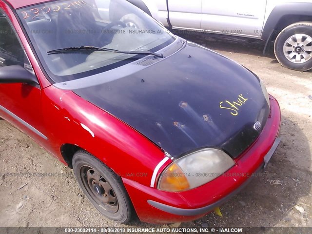 2C1MR2295T6788586 - 1996 GEO METRO LSI RED photo 6