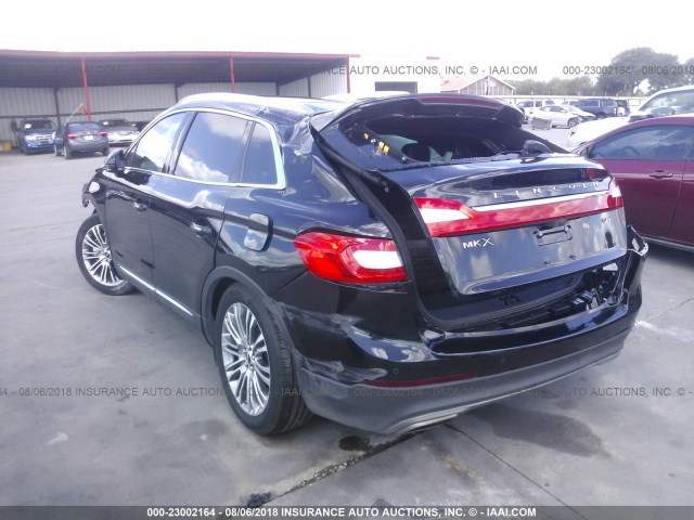 2LMPJ6LP5HBL49320 - 2017 LINCOLN MKX RESERVE BLACK photo 3