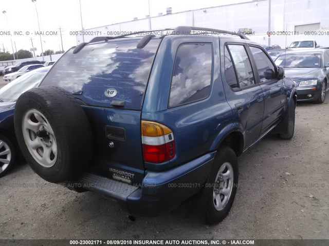4S6CK58W814411463 - 2001 HONDA PASSPORT EX/LX 蓝色 照片 4