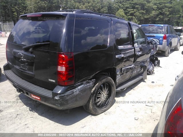 1GNFK23089R265227 - 2009 CHEVROLET TAHOE K1500 LT BLACK photo 4