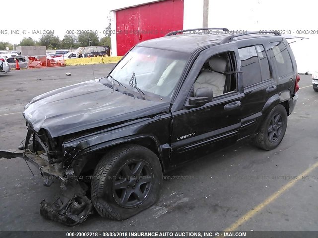 1J4GK58K54W226835 - 2004 JEEP LIBERTY LIMITED BLACK photo 2