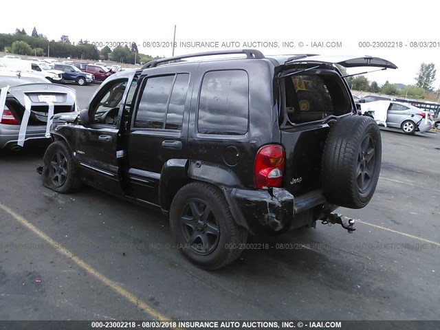 1J4GK58K54W226835 - 2004 JEEP LIBERTY LIMITED BLACK photo 3