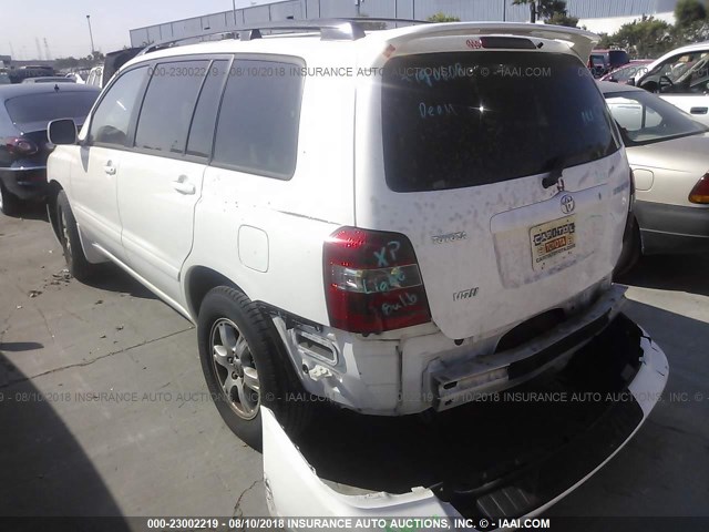 JTEDP21A470136184 - 2007 TOYOTA HIGHLANDER SPORT/LIMITED WHITE photo 3