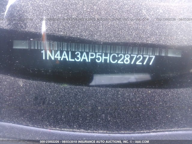 1N4AL3AP5HC287277 - 2017 NISSAN ALTIMA 2.5/S/SV/SL/SR GRAY photo 9