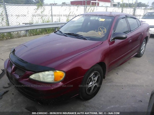 1G2NE52E05M118700 - 2005 PONTIAC GRAND AM SE MAROON photo 2