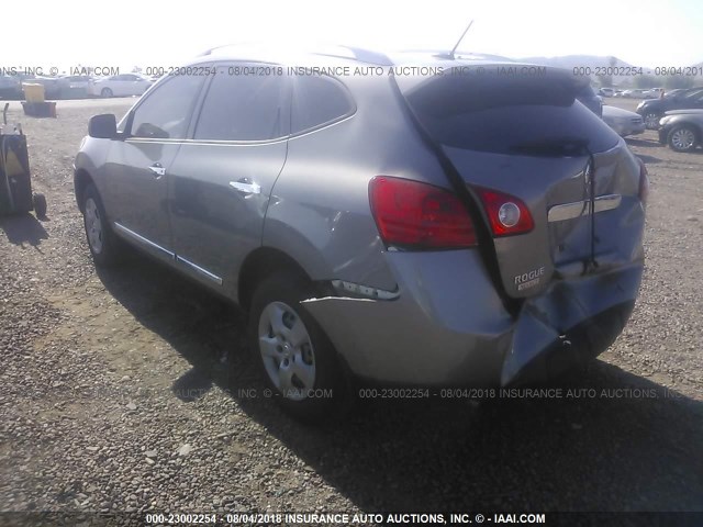 JN8AS5MV7EW715108 - 2014 NISSAN ROGUE SELECT S GRAY photo 3