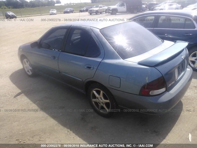 3N1BB51D41L123762 - 2001 NISSAN SENTRA SE BLUE photo 3