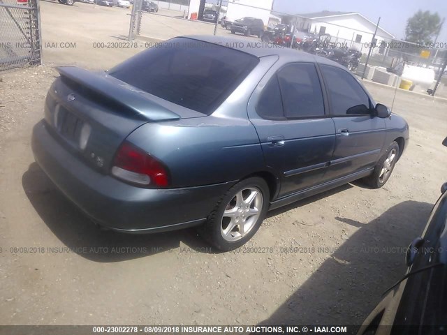 3N1BB51D41L123762 - 2001 NISSAN SENTRA SE BLUE photo 4