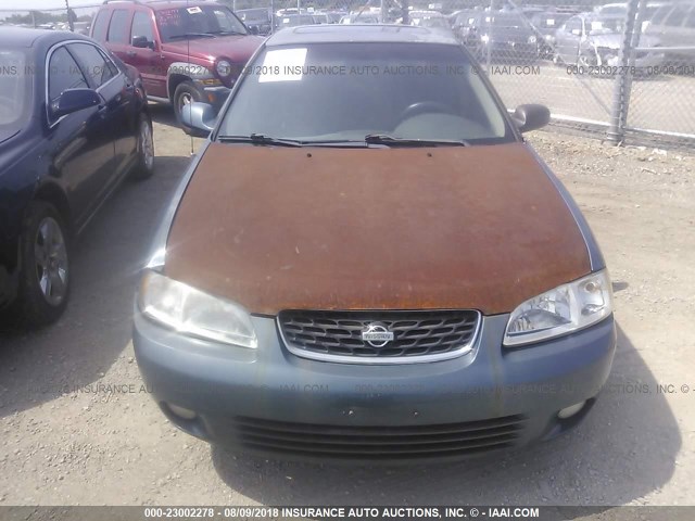 3N1BB51D41L123762 - 2001 NISSAN SENTRA SE BLUE photo 6