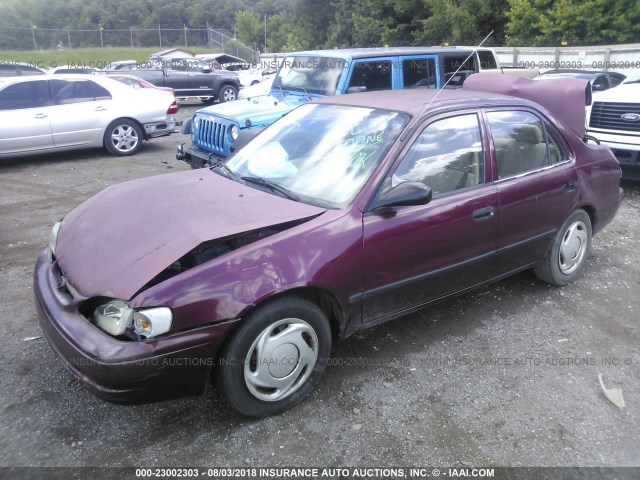1NXBR12E9WZ017910 - 1998 TOYOTA COROLLA VE/CE/LE 勃艮第红 照片 2