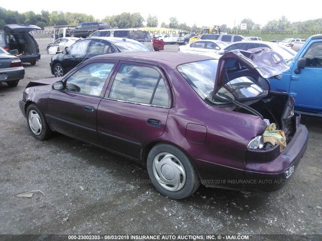 1NXBR12E9WZ017910 - 1998 TOYOTA COROLLA VE/CE/LE 勃艮第红 照片 3