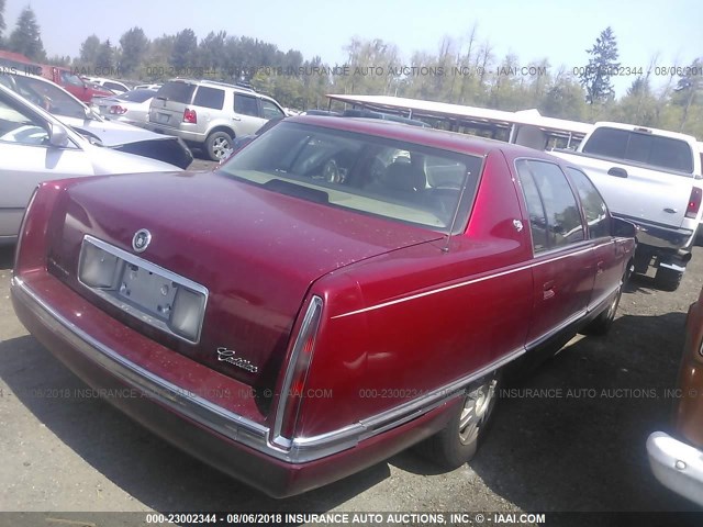 1G6KD52Y3TU244609 - 1996 CADILLAC DEVILLE RED photo 4