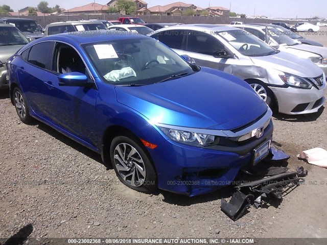 2HGFC2F74JH540757 - 2018 HONDA CIVIC EX BLUE photo 1