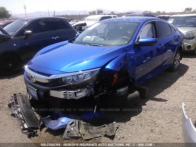 2HGFC2F74JH540757 - 2018 HONDA CIVIC EX BLUE photo 2