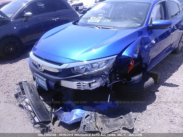 2HGFC2F74JH540757 - 2018 HONDA CIVIC EX BLUE photo 6