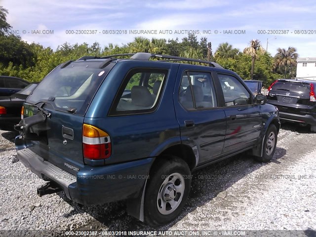 4S6CK58W2Y4411002 - 2000 HONDA PASSPORT EX/LX 绿色 照片 4