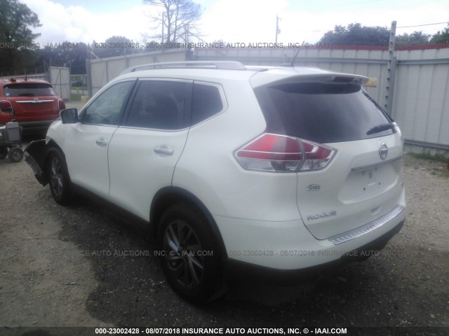 5N1AT2MT6GC821667 - 2016 NISSAN ROGUE S/SL/SV WHITE photo 3