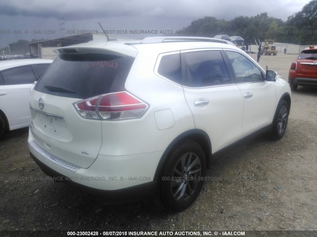 5N1AT2MT6GC821667 - 2016 NISSAN ROGUE S/SL/SV WHITE photo 4