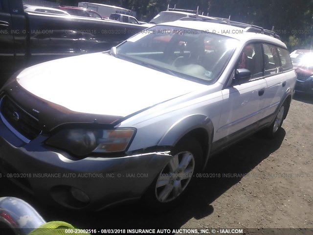 4S4BP61CX57364761 - 2005 SUBARU LEGACY OUTBACK 2.5I WHITE photo 2