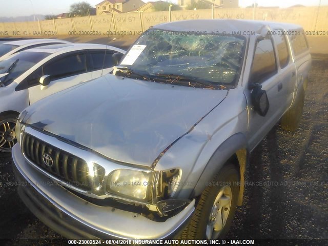 5TEGN92N72Z133645 - 2002 TOYOTA TACOMA DOUBLE CAB PRERUNNER SILVER photo 6